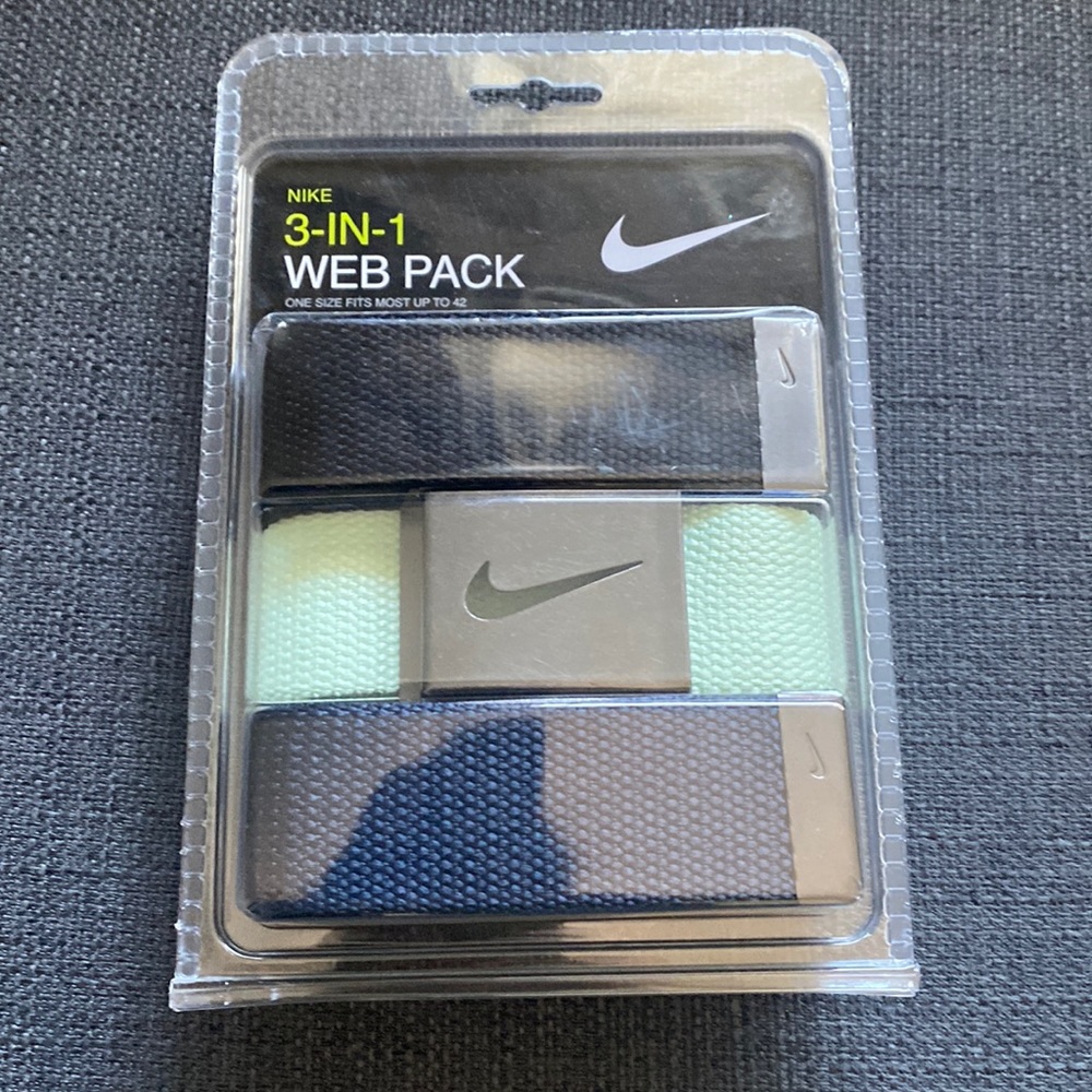 (NEW) NIKE 3 IN 1 WEB PACK BELTS